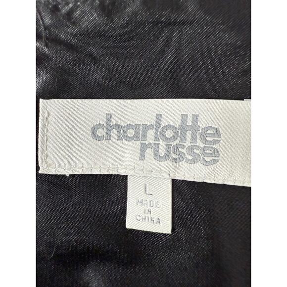 Charlotte Russe Size L Stretch Career Casual Knee Length Skirt Black Zip - Picture 7 of 10